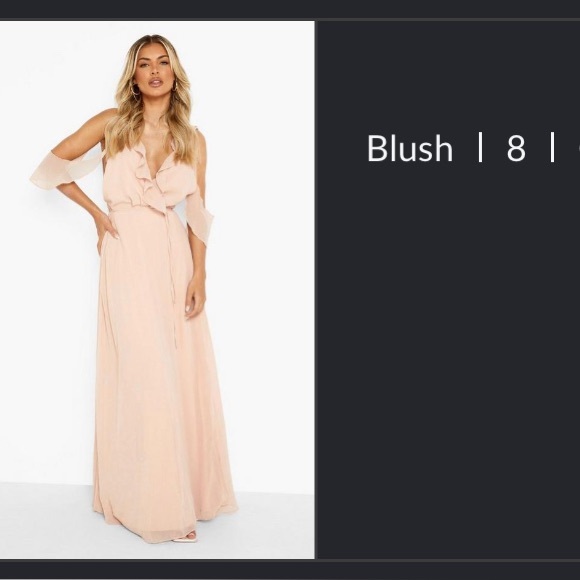 Long wrap dress blush - Picture 2 of 2